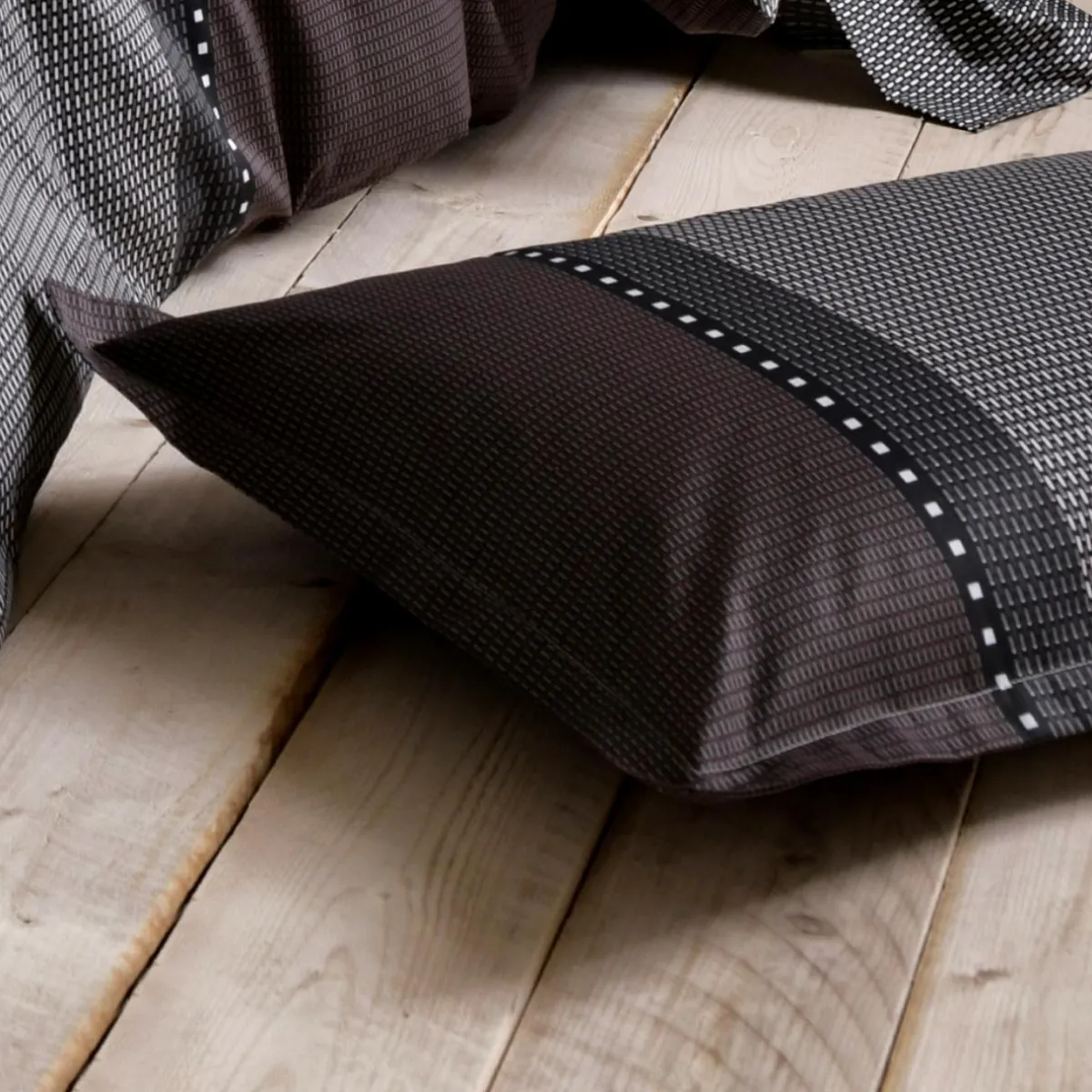 TRADILINGE Housse de couette satin de coton (300 x 240 cm) Enzo e Noir