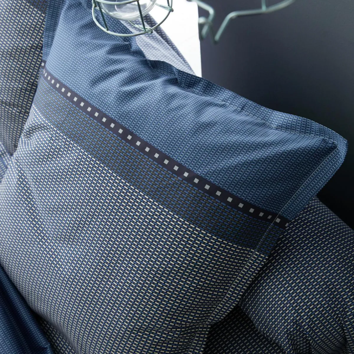 TRADILINGE Housse de couette satin de coton (240 x 220 cm) Enzo e Bleu