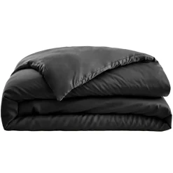 EMINZA Housse de couette satin de bambou (280 x 240 cm) Sienna Noir Hot