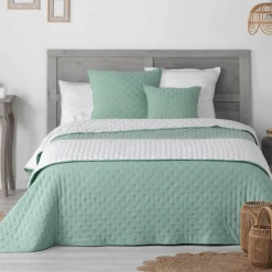 DOUCEUR D'INTERIEUR Housse de coussin carrée (60 cm) Mellow Chic Vert menthe Discount