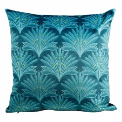 OSTARIA Housse de coussin carrée (40 x 40 cm) Paon e Bleu New