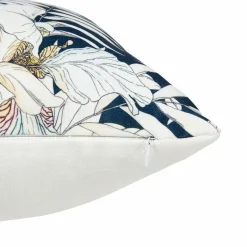 OSTARIA Housse de coussin carrée (40 x 40 cm) Tropical e Bleu