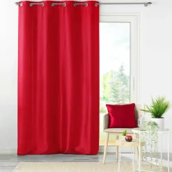 DOUCEUR D'INTERIEUR Housse de coussin carrée (40 x 40 cm) Shantung Shana Rouge Online