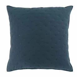 DOUCEUR D'INTERIEUR Housse de coussin carrée (60 cm) Mellow Chic e Bleu