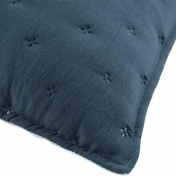 DOUCEUR D'INTERIEUR Housse de coussin carrée (60 cm) Mellow Chic e Bleu