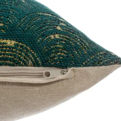 ATMOSPHERA Housse de coussin carrée (40 x 40 cm) Cali Vert cèdre Vert sapin Discount