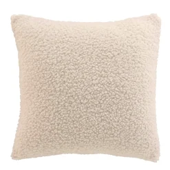 douceur d'intu017drieur Housse de coussin carrée (40 x 40 cm) Woolen Ecru New