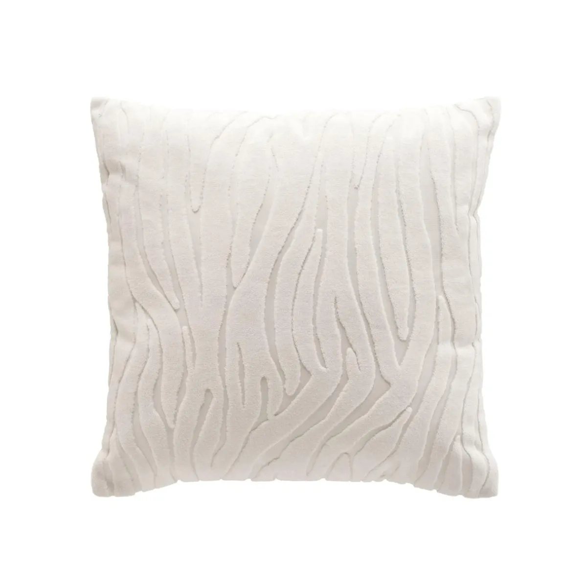 douceur d'intu017drieur Housse de coussin carrée bouclette (40 x 40 cm) Venezia he Blanc Outlet