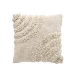 douceur d'intu017drieur Housse de coussin carrée coton tufté (40 x 40 cm) Silio Beige Best