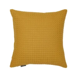 EMINZA Housse de coussin carrée coton nid d'abeille (40 x 40 cm) Maya Jaune safran Outlet