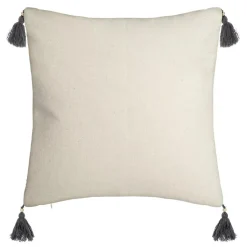 ATMOSPHERA Housse de coussin carrée coton (40 x 40 cm) Azteq Pampil Ecru Clearance