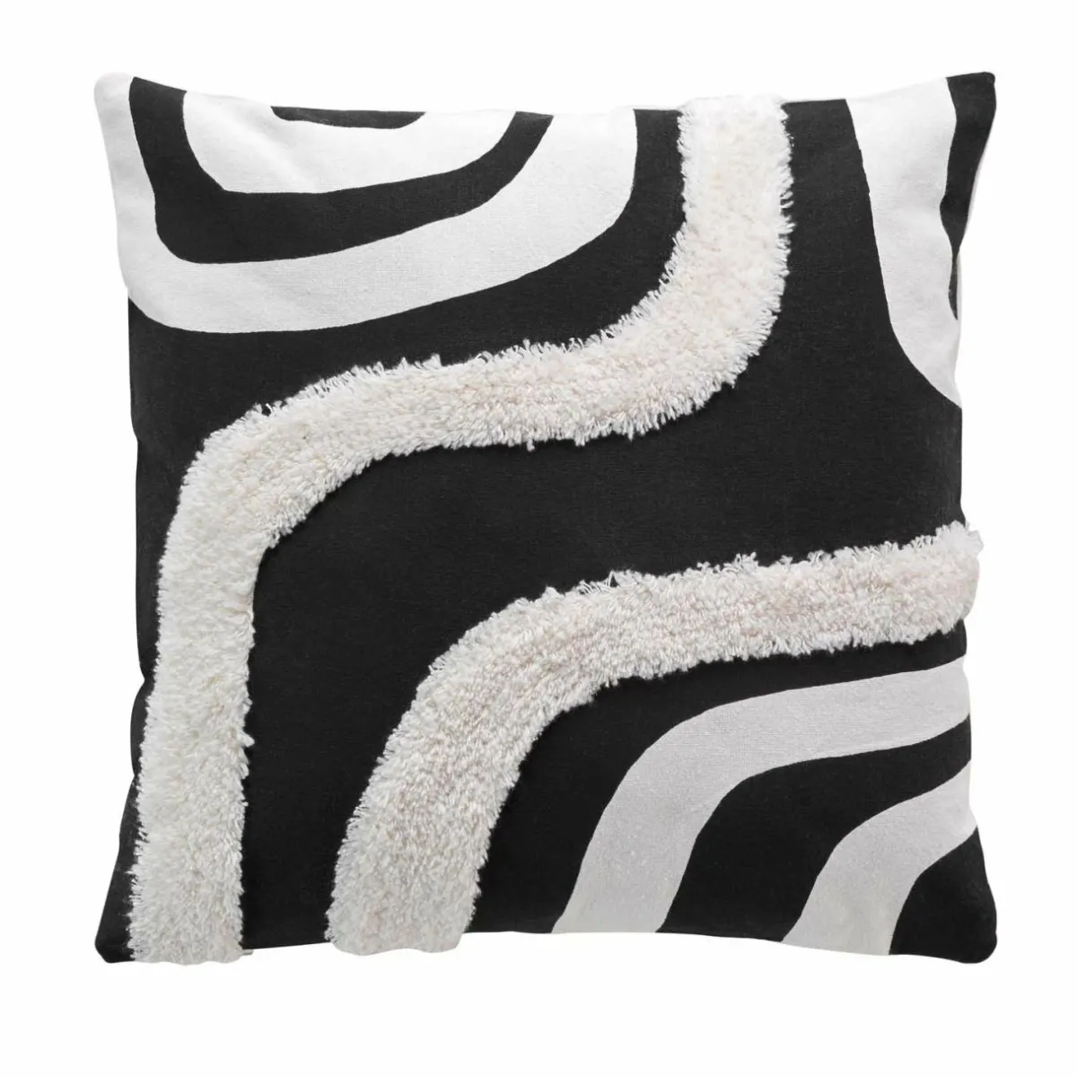 DOUCEUR D'INTERIEUR Housse de coussin carrée coton (40 x 40 cm) Mirade e Noir Outlet