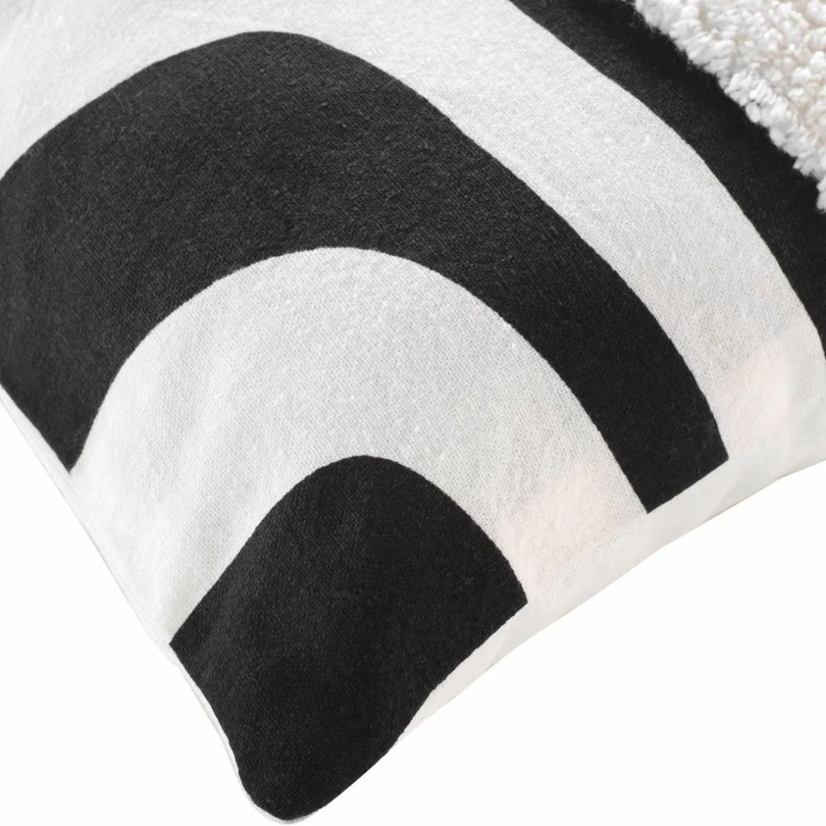 DOUCEUR D'INTERIEUR Housse de coussin carrée coton (40 x 40 cm) Mirade e Noir Outlet