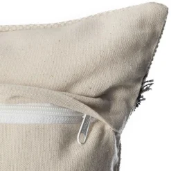ATMOSPHERA Housse de coussin carrée coton (40 x 40 cm) Wave e Gris New