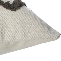 ATMOSPHERA Housse de coussin carrée coton (40 x 40 cm) Wave e Gris New