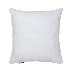 EMINZA Housse de coussin carrée coton nid d'abeille (40 x 40 cm) Maya he Blanc Outlet