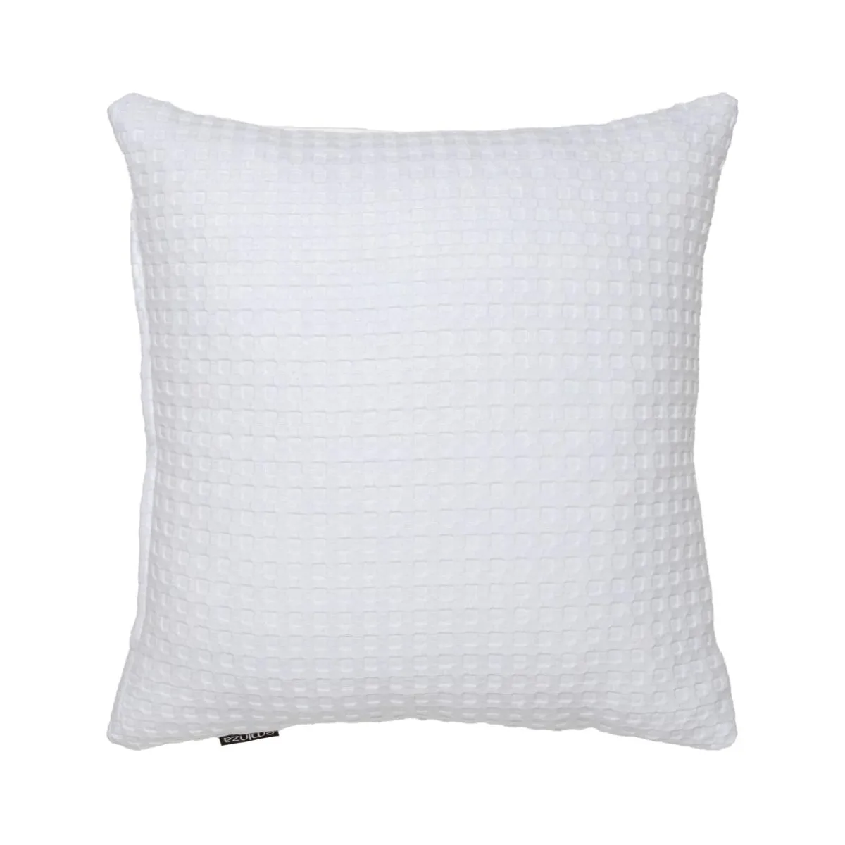 EMINZA Housse de coussin carrée coton nid d'abeille (40 x 40 cm) Maya he Blanc Outlet