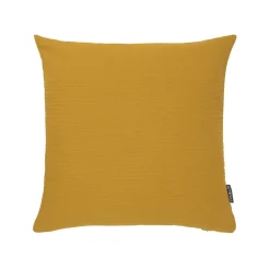 EMINZA Housse de coussin carrée coton tissé (40 x 40 cm) Léa Jaune safran Sale