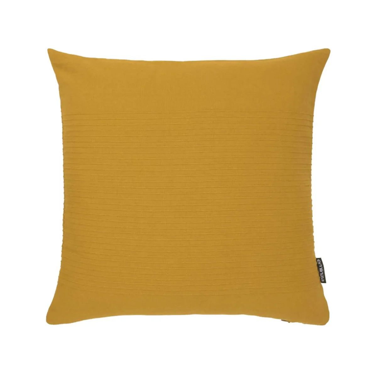 EMINZA Housse de coussin carrée coton tissé (40 x 40 cm) Léa Jaune safran Sale