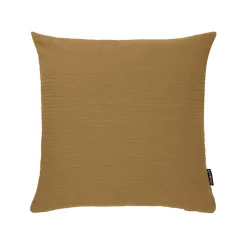 EMINZA Housse de coussin carrée coton tissé (40 x 40 cm) Léa Camel