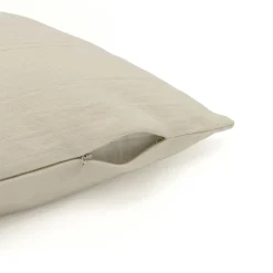 EMINZA Housse de coussin carrée coton tissé (40 x 40 cm) Léa pampa Beige