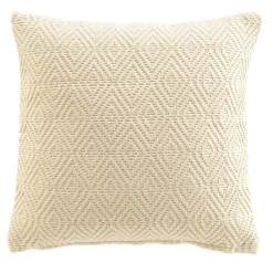douceur d'intu017drieur Housse de coussin carrée en coton (40 x 40 cm) Sylvia Ecru Best