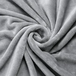 EMINZA Housse de coussin carrée flanelle (45 x 45 cm) Didou Gris clair Hot