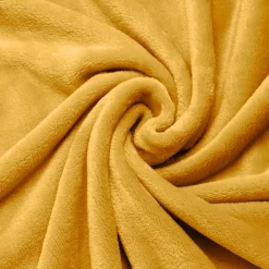 EMINZA Housse de coussin carrée flanelle (45 x 45 cm) Didou Jaune moutarde Online