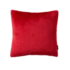 EMINZA Housse de coussin carrée flanelle (45 x 45 cm) Didou Rouge Online