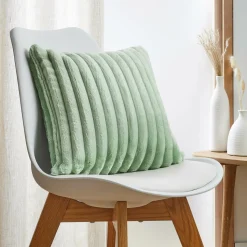 EMINZA Housse de coussin carrée flanelle (40 x 40 cm) Dune Vert sauge Sale