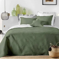DOUCEUR D'INTERIEUR Housse de coussin carrée microfibre (40 x 40 cm) Palombine Vert kaki Online