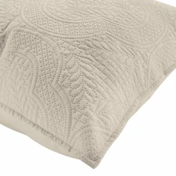 DOUCEUR D'INTERIEUR Housse de coussin carrée microfibre (40 x 40 cm) Romane Taupe Discount