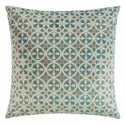 DOUCEUR D'INTERIEUR Housse de coussin carrée velours (60 cm) Joan kaki Vert