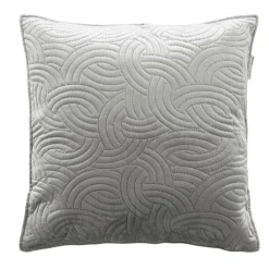 DOUCEUR D'INTERIEUR Housse de coussin carrée velours (60 x 60 cm) Solange e Gris Online