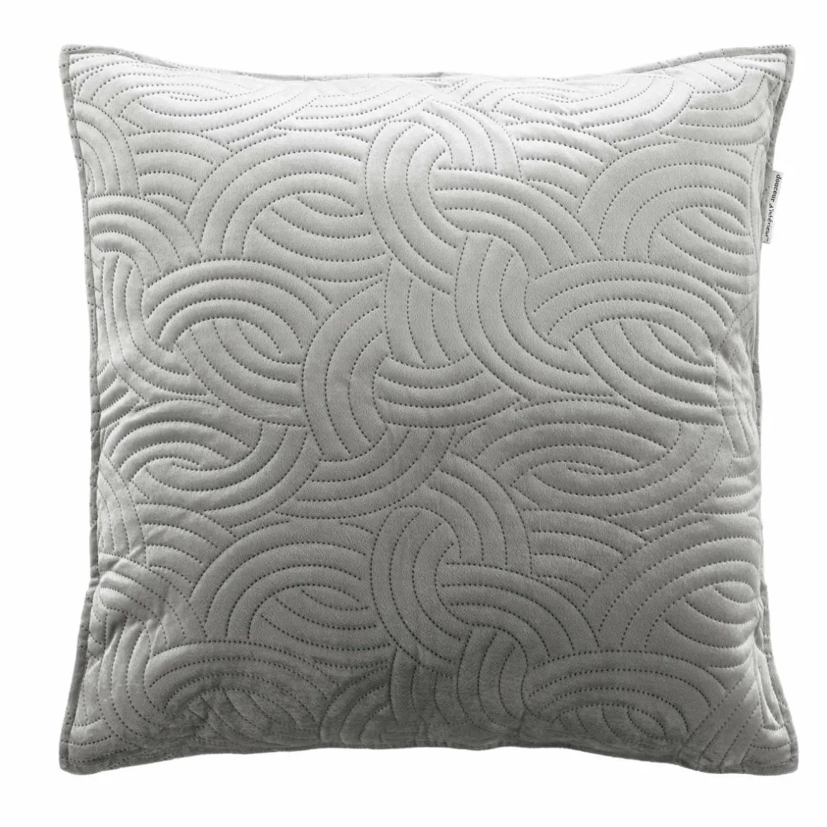 DOUCEUR D'INTERIEUR Housse de coussin carrée velours (60 x 60 cm) Solange e Gris Online