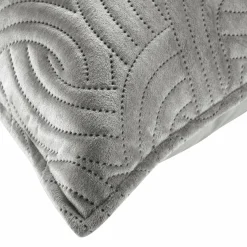 DOUCEUR D'INTERIEUR Housse de coussin carrée velours (60 x 60 cm) Solange e Gris Online