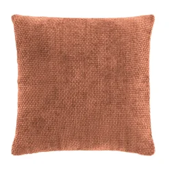 douceur d'intu017drieur Housse de coussin carrée velours chenille (40 x 40 cm) Leo Rose Hot