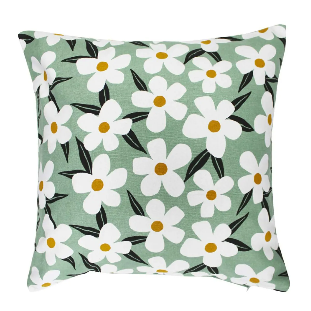 DOUCEUR D'INTERIEUR Housse de coussin coton (40 x 40 cm) Darcy Vert sauge New