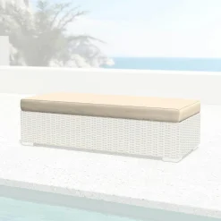 MOBELLIA Housse de coussin de remplacement pour Banquette 2 places Palma Beige Hot