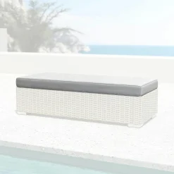MOBELLIA Housse de coussin de remplacement pour Banquette 2 places Palma Gris Best