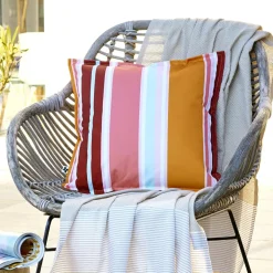 L'effet papillon Housse de coussin extérieur carrée (45 x 45 cm) Bianca Orange Hot