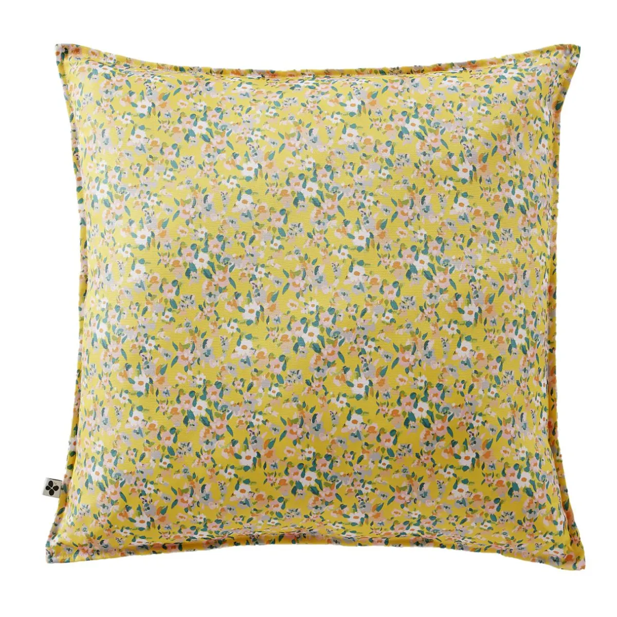 L'effet papillon Housse de coussin extérieur carrée (60 x 60 cm) Manon Jaune Discount