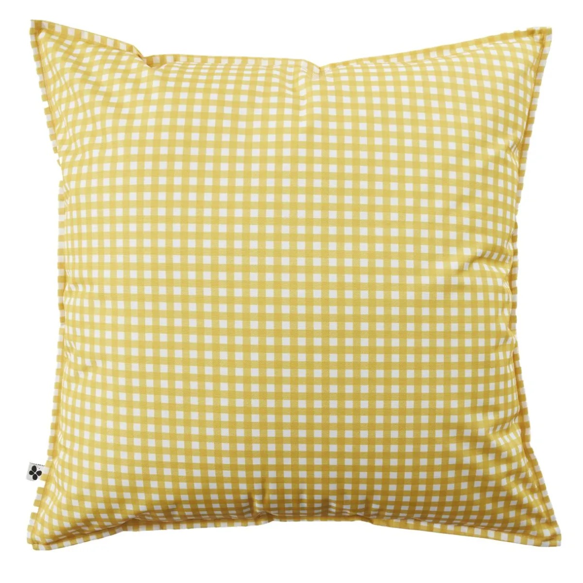 L'effet papillon Housse de coussin extérieur carrée (60 x 60 cm) Vickie Jaune Vichy jaune Clearance