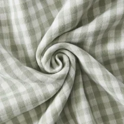 EMINZA Housse de coussin extérieur carrée (45 x 45 cm) Vickie Vert eucalyptus Vichy eucalyptus Outlet