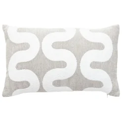 Atmosphera, cru017dateur d'intu017drieur Housse de coussin rectangulaire (30 x 50 cm) Jeni Beige