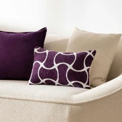 Atmosphera, cru017dateur d'intu017drieur Housse de coussin rectangulaire (30 x 50 cm) Jeni Violet Best