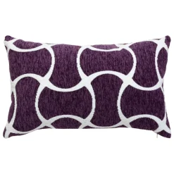 Atmosphera, cru017dateur d'intu017drieur Housse de coussin rectangulaire (30 x 50 cm) Jeni Violet Best