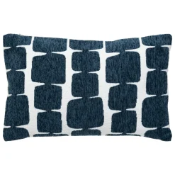 Atmosphera, cru017dateur d'intu017drieur Housse de coussin rectangulaire (30 x 50 cm) Jeni e Bleu New