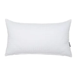 EMINZA Housse de coussin rectangulaire coton nid d'abeille (30 x 50 cm) Maya he Blanc Sale
