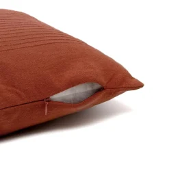 EMINZA Housse de coussin rectangulaire coton tissé (30 x 50 cm) Léa Terracotta Discount